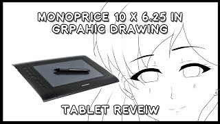 Monoprice 10 x 625 IN Graphic Drawing Tablet 10594  REVIEW [upl. by Higginbotham176]