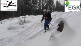 Schneeschuhlaufen Technik Bergablaufen [upl. by Stent]