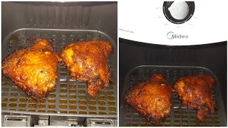 Sobrecoxa de frango na Airfryer crocante e super temperada 🍗 [upl. by Audi]