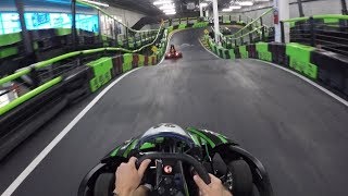 Racing Electric Go Karts At 35 MPH  Andretti Indoor Kart amp Games Orlando [upl. by Ertha355]