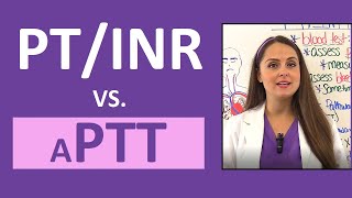 PTINR vs aPTT PTT Nursing Explained NCLEX Lab Values [upl. by Adnopoz]