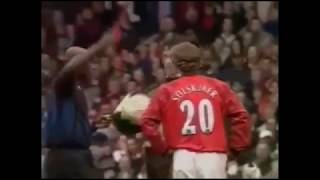 Ole Gunnar Solskjaer red card [upl. by Anica]