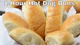 1 Hour Hot Dog Bread  Easier than you think [upl. by Zetra]