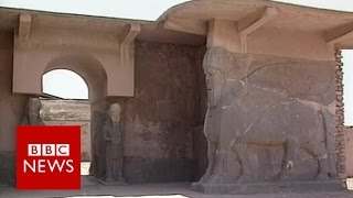 Nimrud Iraqi troops visit destroyed ancient city  BBC News [upl. by Katee]