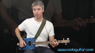 Cigar Box Guitar  3 String Beginner Blues part 1 [upl. by Aira439]