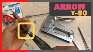 Quitar grapa atorada de Engrapadora Arrow T50  Remove jammed staple from Arrow T50 Stapler 🛠 [upl. by Aimat]