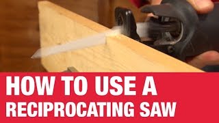 How To Use A Reciprocating Saw  Ace Hardware [upl. by Adgam]