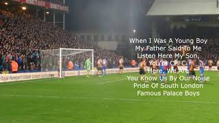 BEST 6 Crystal Palace CHANTS EVER With Lyrics [upl. by Harris]