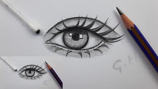 Kolay Ve Güzel Bir Göz Resmi Nasıl Çizilir Çizim Hobimiz Göz Çizimleri  How to Draw an Eye [upl. by Hehre]