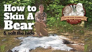 VLOG 14  How to Skin a Bear amp Salt the Hide Graphic [upl. by Pestana688]