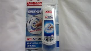 HOW TO REMOVE MOLD FROM BATH SINK WITH RENEW SILICONE SEALANT BY UNIBOND [upl. by Calvina532]