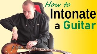 Intonating guitar Les Paul style  How to intonate a guitar [upl. by Ann]