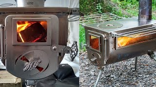 Woodlander DBL View  Epic Wood Stove for Winter Camping by Winnerwell [upl. by Arbed875]