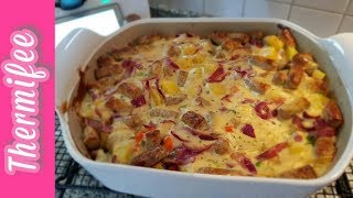 Kartoffel Möhrenauflauf mit Würstchen  Thermomix® TM6 [upl. by Daveta]