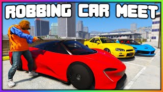 GTA 5 Roleplay  ROBBING ENTIRE CAR MEET  RedlineRP [upl. by Cassady220]