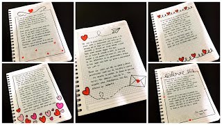 5 márgenes para decorar CARTAS de AMOR [upl. by Hoang]