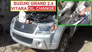 Suzuki Grand Vitara Oil Change 24 engine How to change Engine Oil Suzuki Escudo [upl. by Combs]