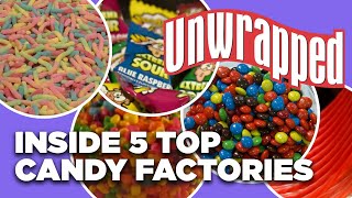 Behind the Scenes at 5 Top Candy Factories  UNWRAPPED  Food Network [upl. by Threlkeld]