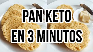 🍞 PAN KETO FACIL EN 3 MINUTOS  3 MINUTE MICROWAVE KETO BREAD  Manu Echeverri [upl. by Sink]