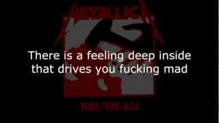 Metallica  Whiplash Lyrics HD [upl. by Olette293]