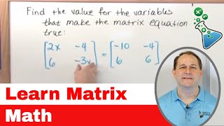 1  Intro To Matrix Math Matrix Algebra Tutor  Learn how to Calculate with Matrices [upl. by Tanney]