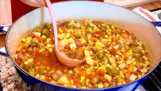 How to Make Hearty Southern Vegetable Soup with Beef [upl. by Inafetse]