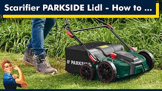 PARKSIDE Electric Scarifier  Aerator from Lidl how to scarify the lawn [upl. by Revkah]