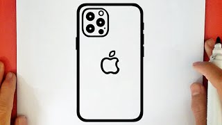 HOW TO DRAW APPLE IPHONE [upl. by Irtimd769]