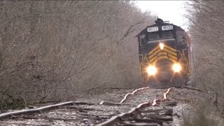 Blasting down bad track Doubleheader on the NDampW Railway Maumee and Western [upl. by Saloma]