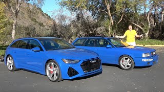 2021 Audi RS6 Avant vs 1994 Audi RS2 Avant 25 Years of Fast Wagons [upl. by Chemar308]