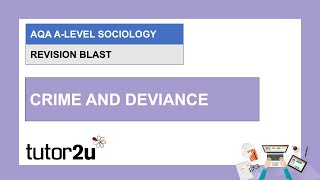 AQA ALevel Sociology Revision Blast  Crime amp Deviance  24 Feb 2021 [upl. by Ylrbmik223]