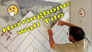 How to tile a herringbone wall [upl. by Kyriako362]