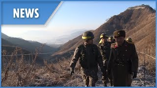 North Korean troops cross the border for guard post inspections [upl. by Eiryt253]