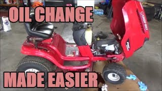 TroyBilt Pony  Oil Change Made Easier [upl. by Akinet283]