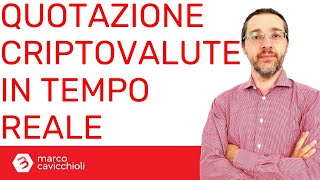 La quotazione delle criptovalute in tempo reale come funziona e dove trovarla [upl. by Nisen64]