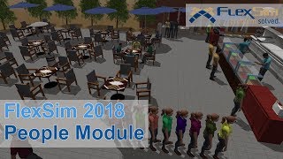 FlexSim 2018 People Module [upl. by Esinahs]