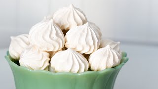 Vanilla Meringue Cookies Recipe  meringue kisses [upl. by Kramnhoj129]