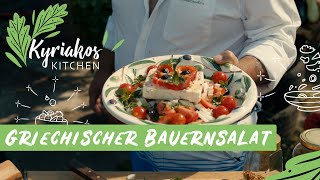 Griechischer Bauernsalat nach Original Rezept  Kyriakos Kitchen [upl. by Daitzman]