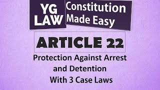 Article 22  Constitution of India [upl. by Harriott656]