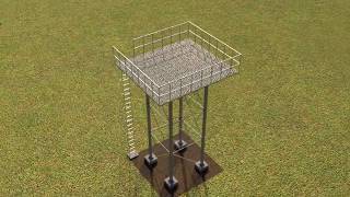 ElevatedOverhead Steel Water TankAnimation [upl. by Jammal]