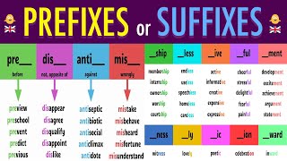 100 PREFIX and SUFFIX Words Used in Daily Conversation [upl. by Kcirddes]