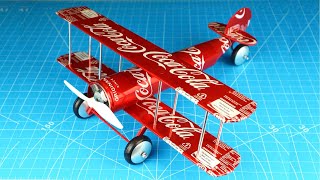 How To Make A Plane With Coca Cola Cans DIY [upl. by Ahsal]