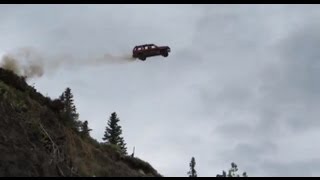 Ford Explorer launched off a 300 cliff [upl. by Collen]