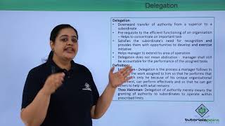 Class 12th – Delegation and Decentralisation  Business Studies  Tutorials Point [upl. by Hoye]