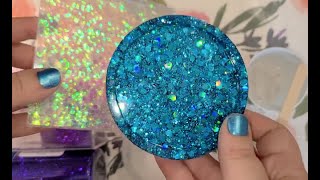 DIY Easy Resin Glitter Coaster Tutorial [upl. by Calder49]