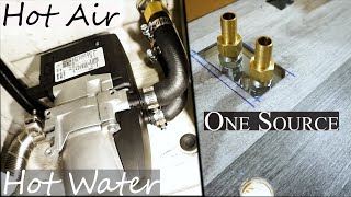 HYDRONIC HEATING burner install  Four Season Van Life  EP40 [upl. by Rebmak]