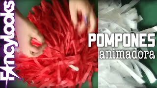 Pompones animadora DIY Disfraz Grease Cheerleader [upl. by Atsuj]