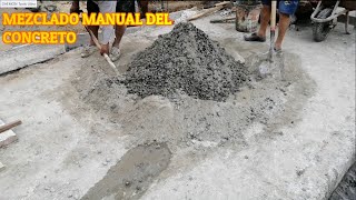 Como preparar manualmente el Hormigón o concreto [upl. by Kram]