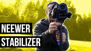 Neewer Stabilizer 24 DSLR Steadicam Setup amp Test Video REVIEW [upl. by Drislane511]