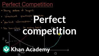 Perfect competition  Microeconomics  Khan Academy [upl. by Davina]